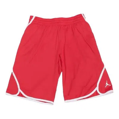 AIR JORDAN Air Jordan Flight Solid Color Side Breathable Basketball Sports Shorts Red