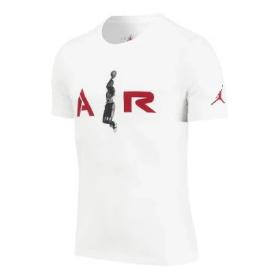 AIR JORDAN Air Jordan Flying Man Dunk Printing Short Sleeve White T-Shirt