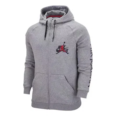 AIR JORDAN Air Jordan graphic logo hooded jacket 'Grey'