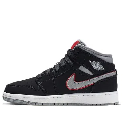 AIR JORDAN (GS) Air Jordan 1 Mid 'Black Particle Grey'
