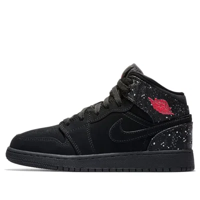 AIR JORDAN (GS) Air Jordan 1 Mid 'Black Rush Pink'