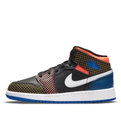 AIR JORDAN (GS) Air Jordan 1 Mid MMD 'Multi Grid'