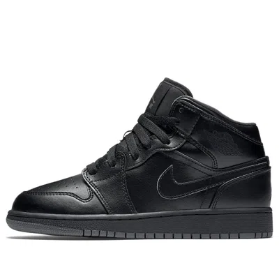 AIR JORDAN (GS) Air Jordan 1 Retro Mid 'Black Dark Grey Outsole'