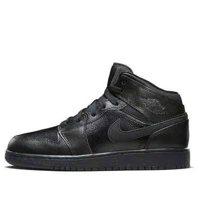 AIR JORDAN (GS) Air Jordan 1 Retro Mid 'Triple Black'
