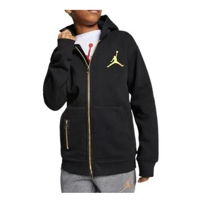 AIR JORDAN (GS) Air Jordan Jumpman Full-Zip Fleece Jacket 'Black Gold'