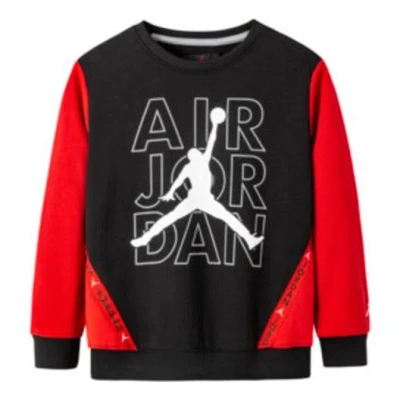 AIR JORDAN (GS) Air Jordan Logo Printed Sweatshirt 'Black Red'