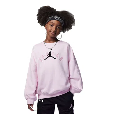 AIR JORDAN (GS) Air Jordan Soft Touch Mixed Logo Sweatshirt 'Purple'