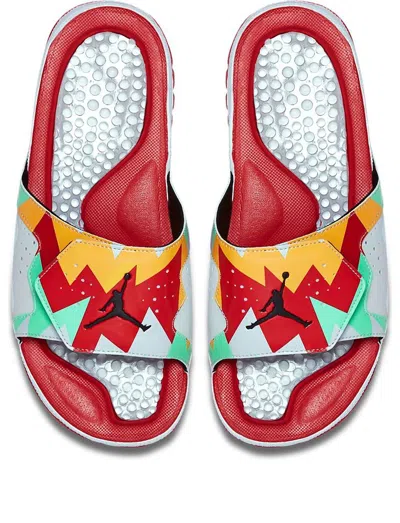 AIR JORDAN Air Jordan Hydro 7 Retro Soft Sole Cozy Sports Slippers Gray Red Orange 'White'