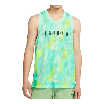 AIR JORDAN Air Jordan Jumpman Alphabet Numeric Printing Sports Breathable Basketball Vest Green