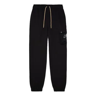 AIR JORDAN Air Jordan Jumpman Solid Color Mesh Big Pocket Breathable Lacing Sports Pants Black