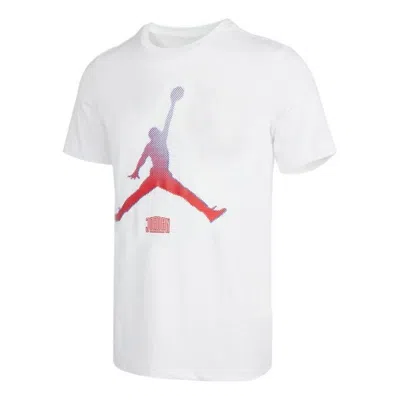 AIR JORDAN Air Jordan Jumpmanteecrew Casual Sports Breathable Printing Short Sleeve White