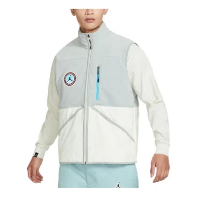 AIR JORDAN Air Jordan Loose Plus Velvet Contrast Stitching Warm Vest 'Light Blue'