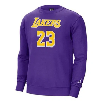 AIR JORDAN Air Jordan Los Angeles Lakers Fleece Round Neck Long Sleeves Purple