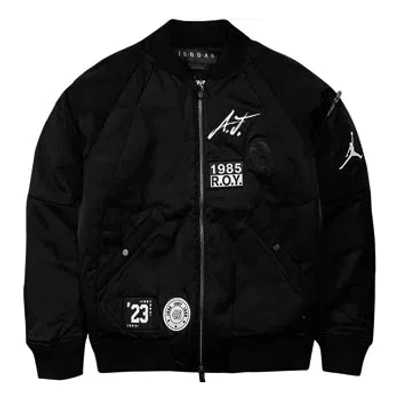 AIR JORDAN Air Jordan MA-1 Baseball Collar aviator Jacket sports padded Jacket Black