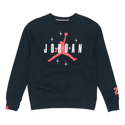 AIR JORDAN Men's Air Jordan Athleisure Casual Sports Round Neck Pullover Black