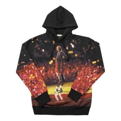 AIR JORDAN Men's Air Jordan Casual Logo Pullover Hooded Long Sleeves Black