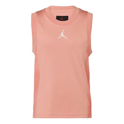 AIR JORDAN Men's Air Jordan Colorblock Logo Round Neck Sleeveless Vest Orange