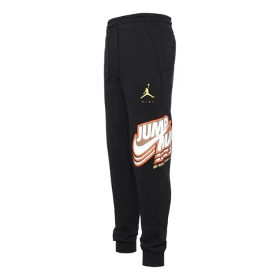 AIR JORDAN Men's Air Jordan Funny Printing Fleece Lined Sports Pants/Trousers/Joggers Black
