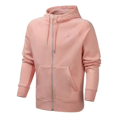 AIR JORDAN Men's Air Jordan Solid Color Zipper Hooded Jacket Pink