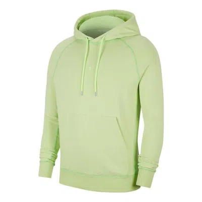 AIR JORDAN Men's Air Jordan Wings Logo Solid Color Hooded Pullover Long Sleeves Green