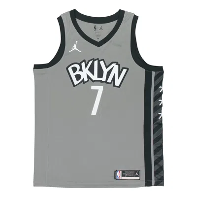 AIR JORDAN Air Jordan NBA Sports Basketball Vest 2020 Season Brooklyn Nets Durant 7 Jersey Gray