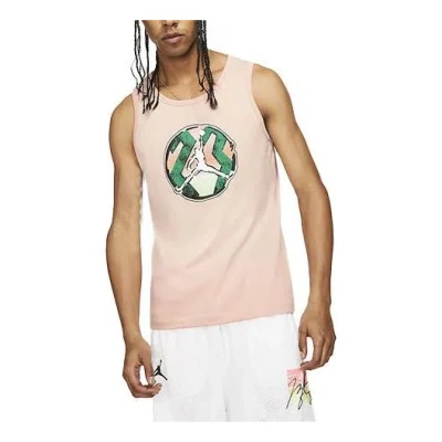 AIR JORDAN Air Jordan Printing Round Neck Sleeveless Vest Pink