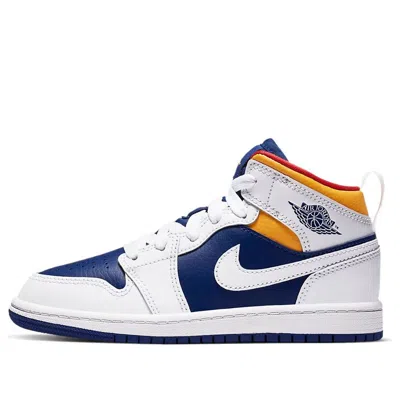 AIR JORDAN (PS) Air Jordan 1 Mid 'White Dark Blue'