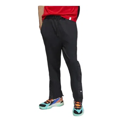 AIR JORDAN Air Jordan Solid Color Button Casual Pants Men's Black