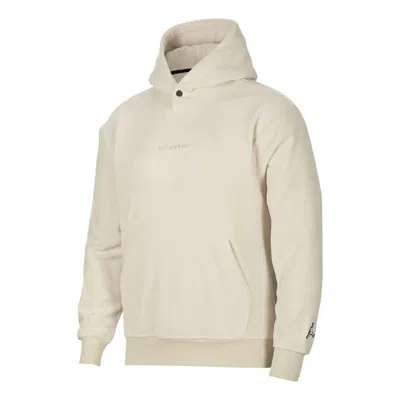 AIR JORDAN Air Jordan Solid Color Embroidered Hooded Long Sleeves Hoodie Men's Khaki