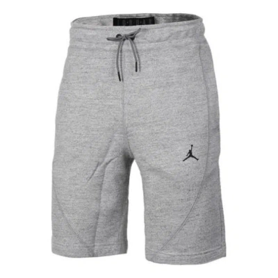 AIR JORDAN Air Jordan Solid Color Lacing Straight Sports Shorts Gray