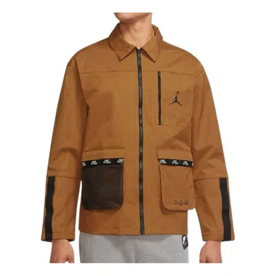 AIR JORDAN Air Jordan SS22 Cargo Sports lapel Jacket Brown Yellow