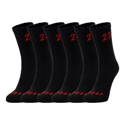 AIR JORDAN Unisex U Air Jordan Essential Crew 6pr Sports Stockings 6 Packs Black