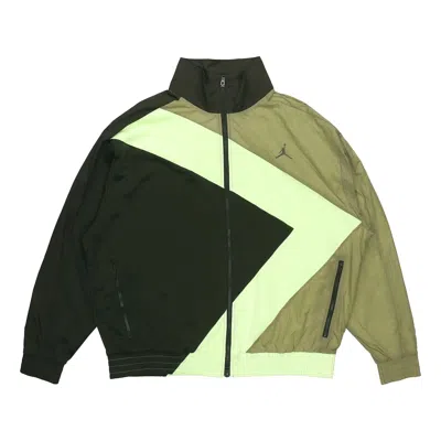 AIR JORDAN Air Jordan Wings Diamond Contrasting Colors Casual Sports Jacket Green
