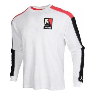 AIR JORDAN Air Jordan Winter Utility logo Printing Causual Round Collar Male White