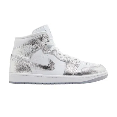 AIR JORDAN WMNS AIR JORDAN 1 MID SE 'METALLIC SILVER'