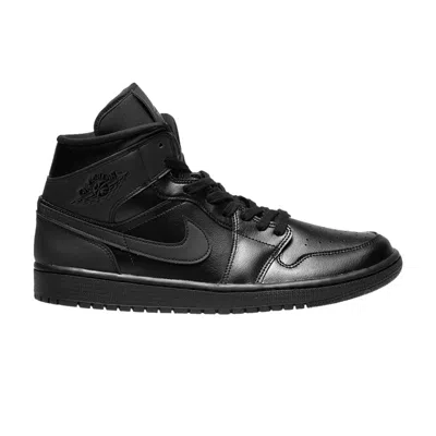AIR JORDAN WMNS AIR JORDAN 1 MID 'TRIPLE BLACK'