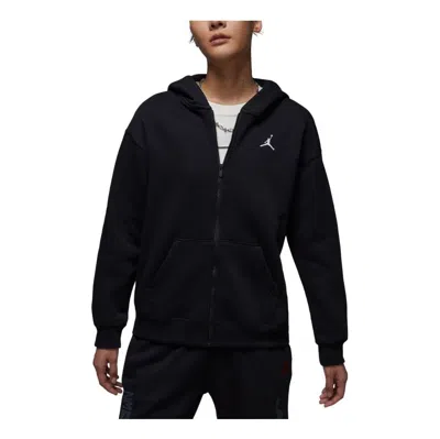 AIR JORDAN (WMNS) Air Jordan Brooklyn Fleece Full Zip Hoodie Asia Sizing 'Black'