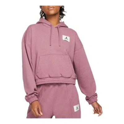 AIR JORDAN (WMNS) Air Jordan Casual Sports Knit Loose Hoodie Short Light Red