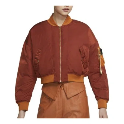 AIR JORDAN (WMNS) Air Jordan Flight Jacket 'Orange Brown'