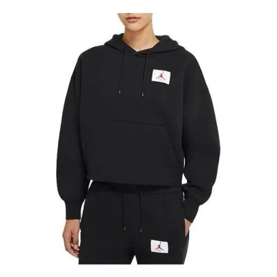 AIR JORDAN (WMNS) Air Jordan Flight Logo Fleece Hoodie 'Black'