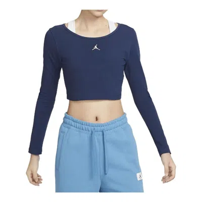 AIR JORDAN (WMNS) Air Jordan Flight Long-Sleeve Top 'Navy'
