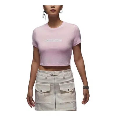 AIR JORDAN (WMNS) Air Jordan Graphic Slim Fit T-Shirt Asia Sizing 'Light Pink'