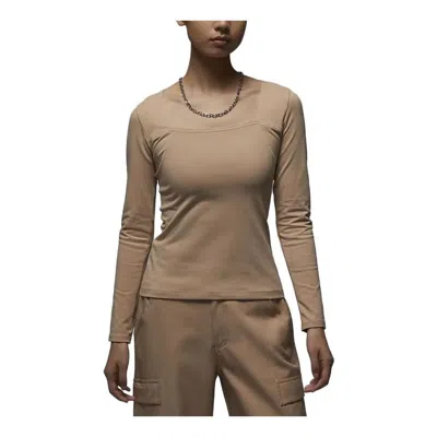 AIR JORDAN (WMNS) Air Jordan Long Sleeve Top 'Tan'