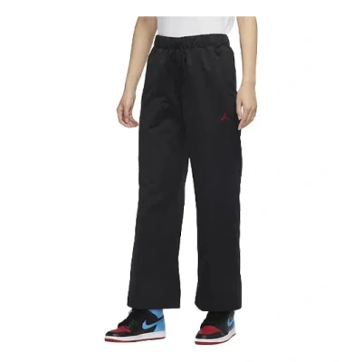 AIR JORDAN (WMNS) Air Jordan SS22 Brand Logo Solid Color Straight Sports Pants/Trousers/Joggers Black