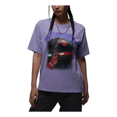 AIR JORDAN (WMNS) Air Jordanitage Graphic T-Shirt 'Purple'
