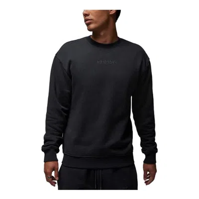 AIR JORDAN Air Jordan Wordmark knitted crew neck sweatshirt 'Black'