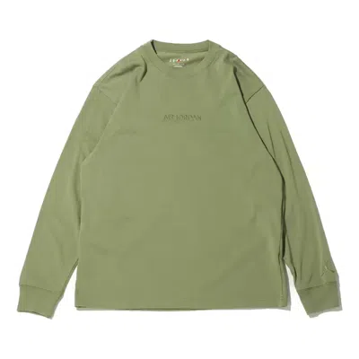 AIR JORDAN Air Jordan Wordmark Long Sleeve Shirt Asia Sizing 'Sky J Light Olive'