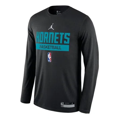 AIR JORDAN Air Jordan x NBA Charlotte Hornets 22-23 Practice Performance Long Sleeve T-Shirt 'Black'