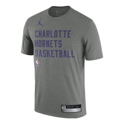 AIR JORDAN Air Jordan x NBA Charlotte Hornets Logo T-Shirt 'Grey'