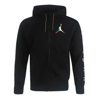 AIR JORDAN Air Jordan Zipper Cardigan Hooded Jacket Men's Black